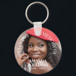 Personalised Photo Memorial Elegant Key Ring<br><div class="desc">Personalised Photo Memorial elegant keychain,  a simple,  chic and modern design with sophisticated serif font,  custom name,  date and photos,  for an elegant and sophisticated look. Perfect as memorial keychains,  memory keychain,  memorial keepsakes. No minimum order.</div>