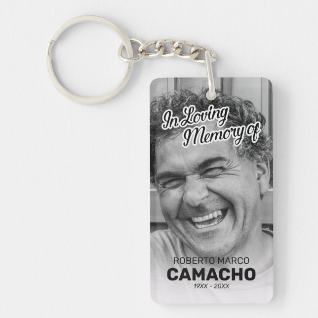 Personalised Photo Memorial Key Ring (Front)