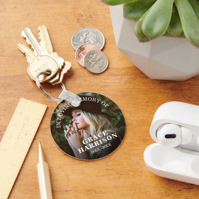 Personalised Photo Memorial Key Ring (Desk)