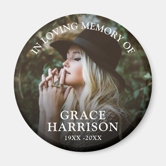 Personalised Photo Memorial Magnet (Front)