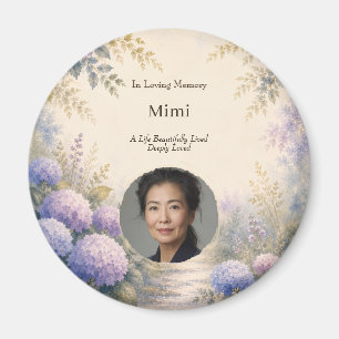 Personalised Photo Memorial Magnet Watercolor
