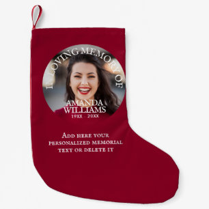 Personalised Photo Memorial Small Christmas Stocking
