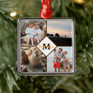 Personalised photo memory metal tree decoration