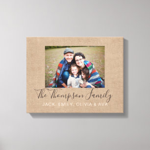 Personalised Photo & Message Acrylic Keepsake Awar Canvas Print