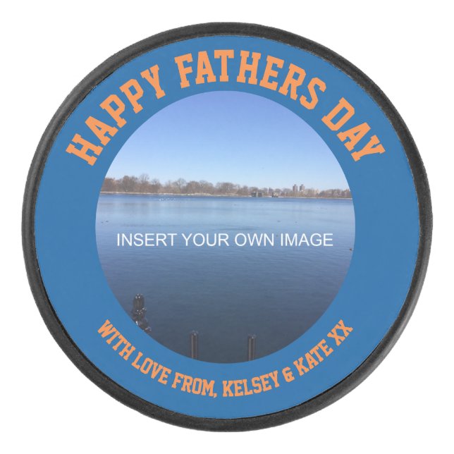Personalised Photo Message Hockey Puck (Front)