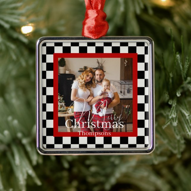 Personalised photo metal ornament (Tree)