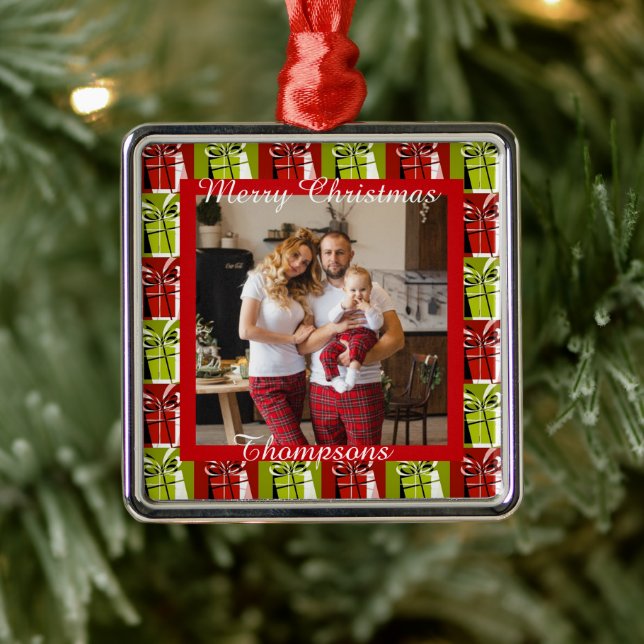 Personalised photo metal ornament (Tree)