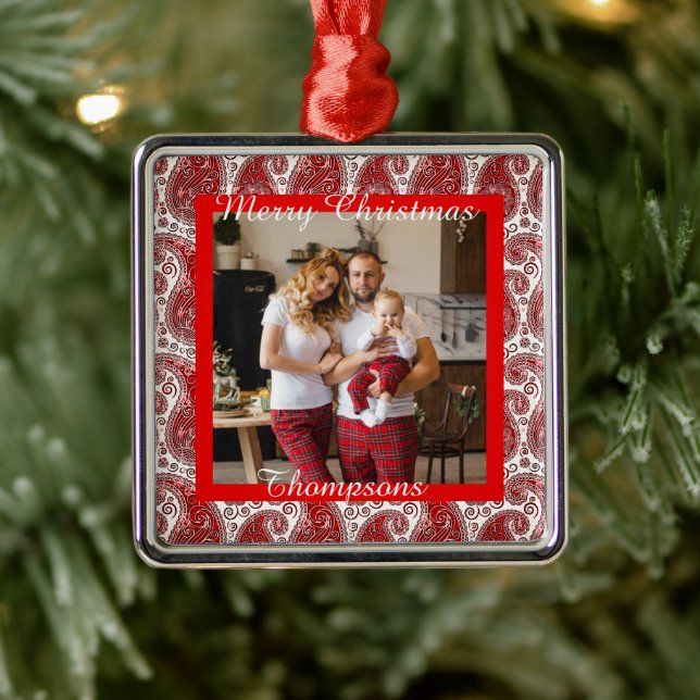Personalised photo metal ornament (Tree)