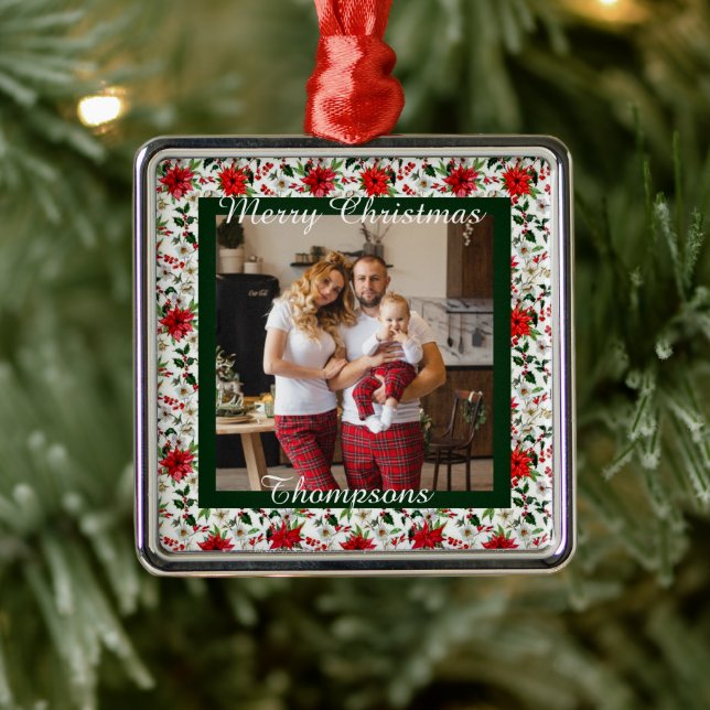 Personalised photo metal ornament (Tree)
