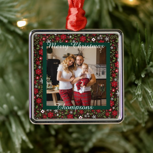 Personalised photo metal ornament (Tree)