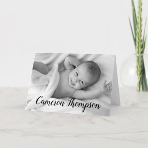 Personalised Photo Modern Baby Birth Announcement