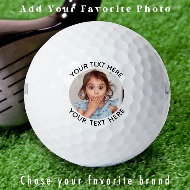 Personalised Photo Modern Create Template Golfer  Golf Balls (Creator Uploaded)