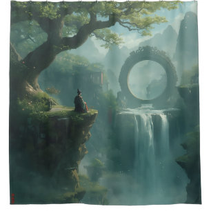 Personalised Photo Modern Custom Gift for her him Shower Curtain