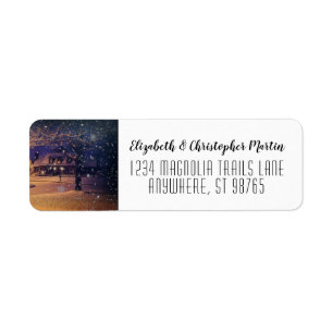 Personalised Photo Modern Return Address Label