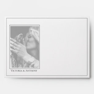 Personalised Photo Modern Wedding Envelope