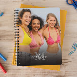 Personalised Photo Monogram 2025 Planner<br><div class="desc">Modern 2025 planner featuring a full printed photo for you to change to your own,  a black overlay at the bottom,  your initial and name.</div>