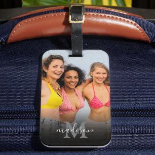 Personalised Photo Monogram Name Bag Luggage Tag