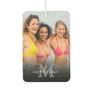Personalised Photo Monogram Name Car Air Freshener