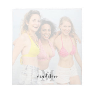 Personalised Photo Monogram Name Notepad