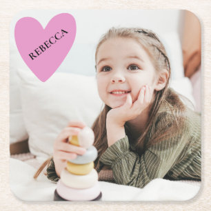 Personalised Photo Mother's Day Father's Day  Square Paper Coaster