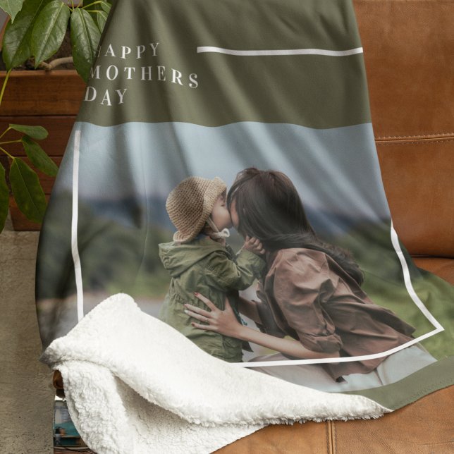 Personalised Photo Mothers Day Gift Sherpa Blanket (Creator Uploaded)