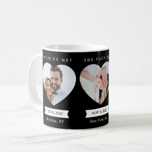 Personalised Photo Mug Married Photos Black