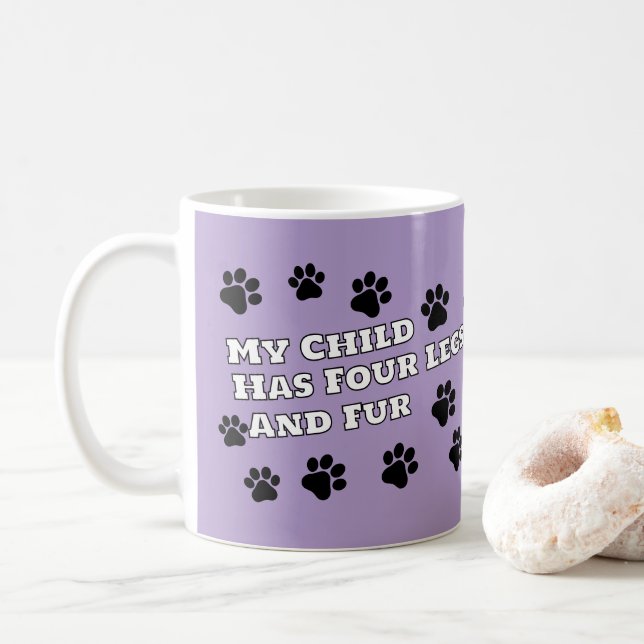 Personalised Photo 'My Child Has Four Legs & Fur'  Coffee Mug (With Donut)