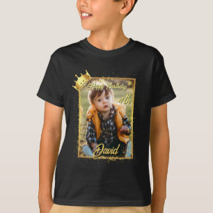Personalised Photo Name Boy Birthday T-Shirt