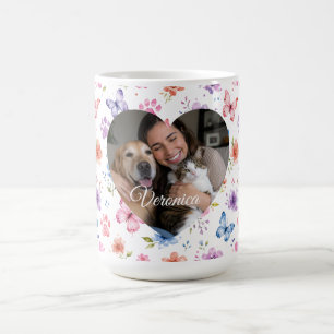 Personalised Photo & Name Gift Cat Lover Mug 