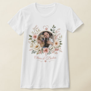 Personalised Photo & Name Pet Lover Floral T-Shirt