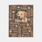 Personalised Photo Names | Brown Dog Blanket