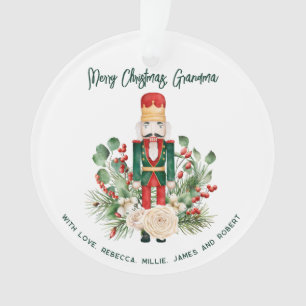 Personalised Photo Nutcracker Grandma Christmas Ornament
