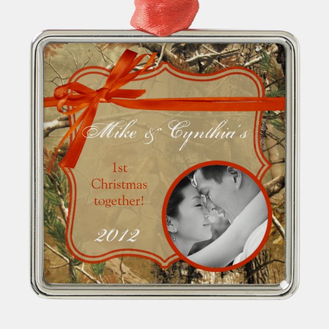 Personalised Photo Ornament Hunters Camoflouge Cam (Front)