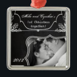 Personalised Photo Ornament Modern Chalkboard<br><div class="desc">Personalise your custom Photo Ornament with your families name and the year! Perfect Christmas gift for any family member or friend!</div>