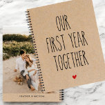 Personalised Photo Our First Year Together Journal<br><div class="desc">Our First Year Together Wedding Anniversary Gift Journal Notebook | Personalised Photo Our First Year Together Journal</div>