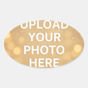 Personalised Photo Oval Sticker