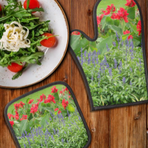 Personalised Photo Oven Mitt & Pot Holder Set