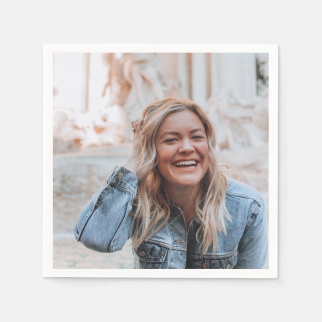 Personalised Photo Paper Napkin (Front)