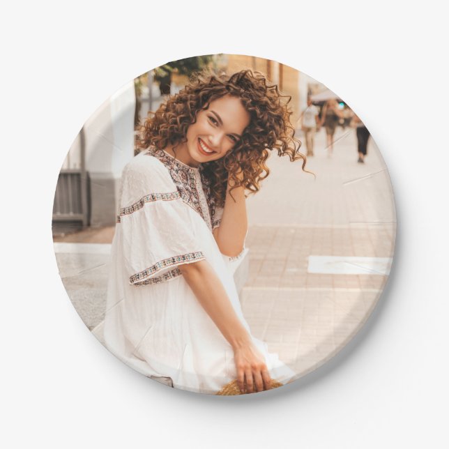 Personalised Photo Paper Plates (Front)