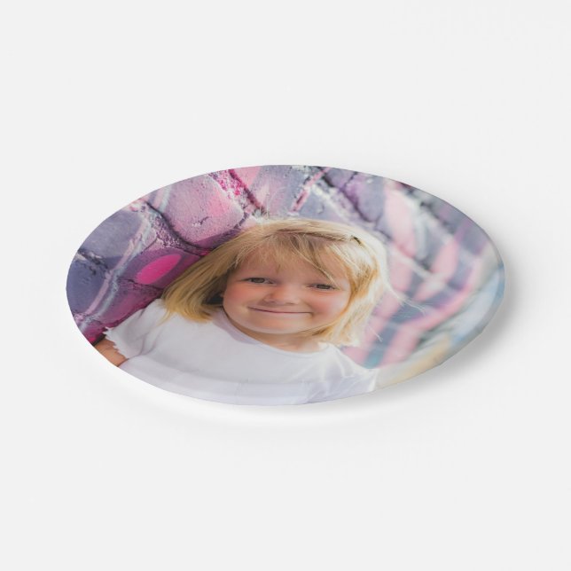 Personalised Photo Paper Plates Childrens Party (Angled)