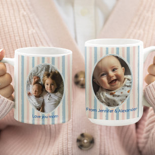 Personalised Photo Pastel Frame Mothers Day  Coffee Mug