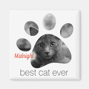 Personalised Photo Paw Print Magnet