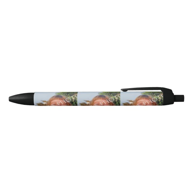 Personalised photo pen. Make your own! Black Ink Pen (Top)