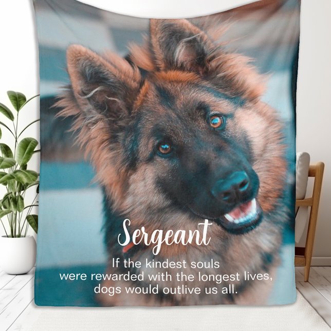 Personalised Photo Pet Memorial Fleece Blanket (Creator Uploaded)