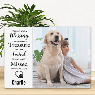 Personalised Photo Pet Memorial Plaque