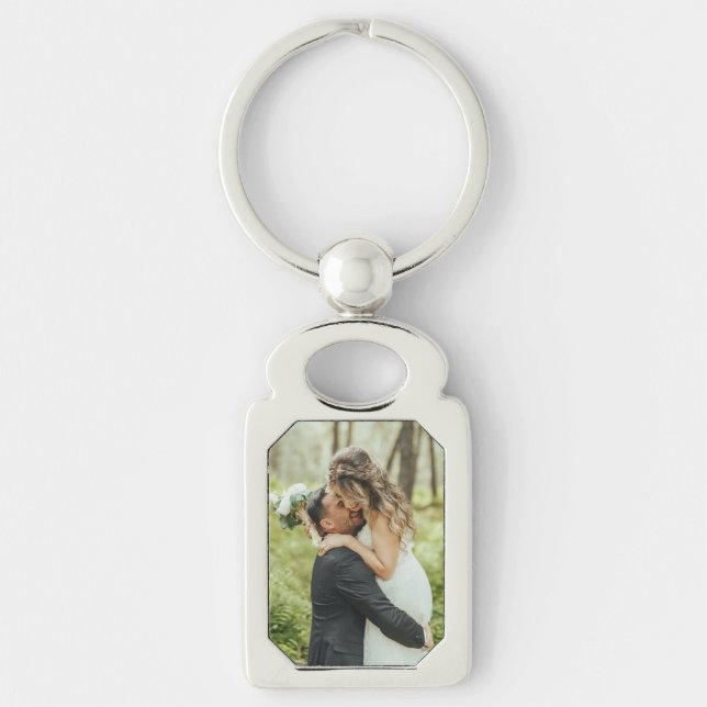 Personalised Photo Picture Wedding Anniversary Key Ring (Front)