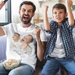 Personalised Photo POPPOP Fathers Day T-Shirt<br><div class="desc">Modern personalised photo tshirt ideal for fathers day, birthdays, christmas and more. A gift any grandfather would love! The keepsake features I love you, over your favourite photograph, personalised with the template text 'POPPOP' and a personal message. Font styles can be changed by clicking on the customise further link after...</div>