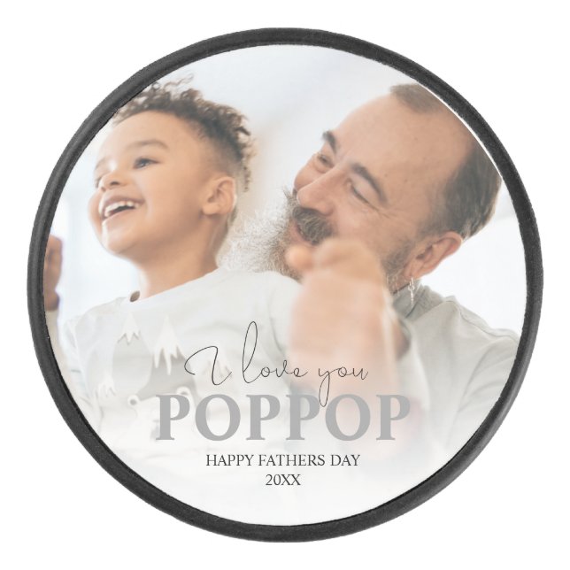 Personalised Photo POPPOP Hockey Puck (Front)