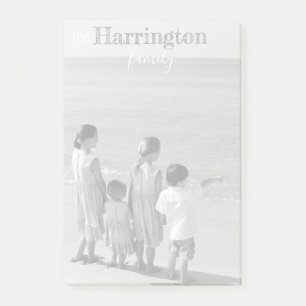 Personalised Photo Post-it® Notes 4x6 Family Name2