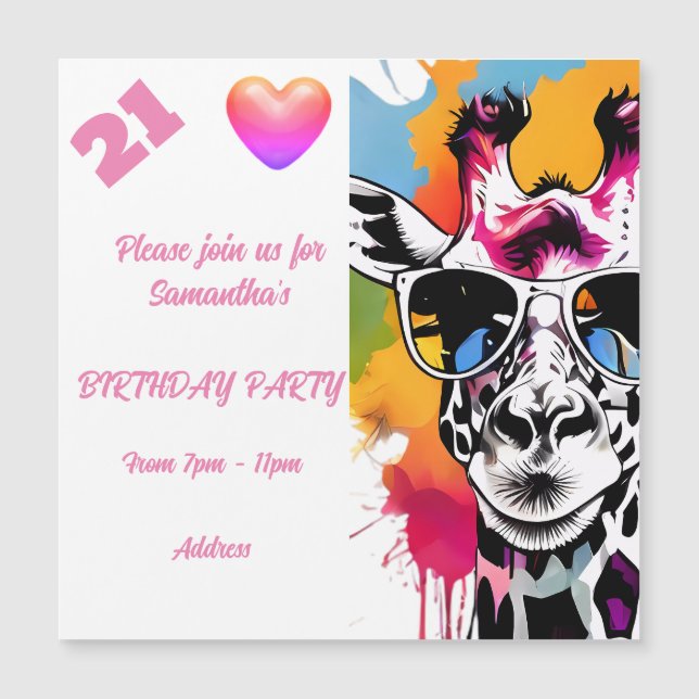 Personalised Photo Postcard Birthday Invitation (Front)